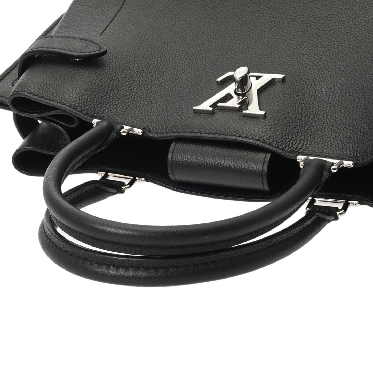 Louis Vuitton Louis Vuitton Lock Me Day Black M53730 Women'S Grained Calfskin 2-Way Bag