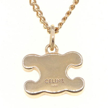 Celine Necklace Triomphe Rhinestone 460Gb6Bzi.35Or Gold Metal Pendant Choker