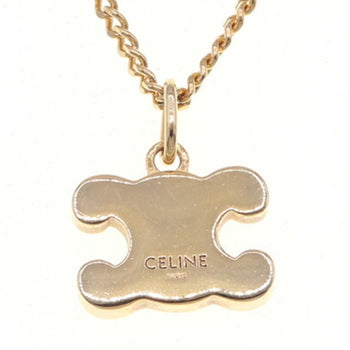 Celine Necklace Triomphe Rhinestone 460Gb6Bzi.35Or Gold Metal Pendant Choker