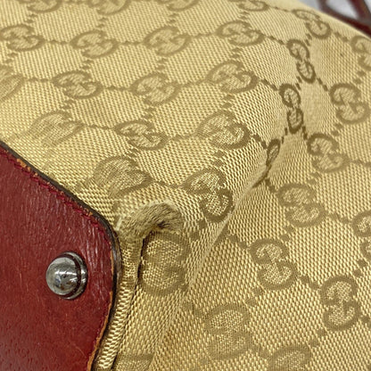 Gucci Tote Bag Gg Canvas 120838 Beige Bordeaux