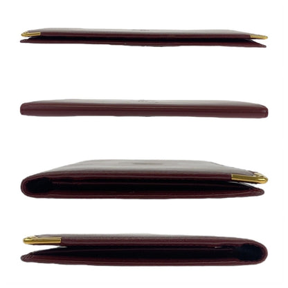 Cartier Must Line Bordeaux Gold Hardware Leather Long Wallet