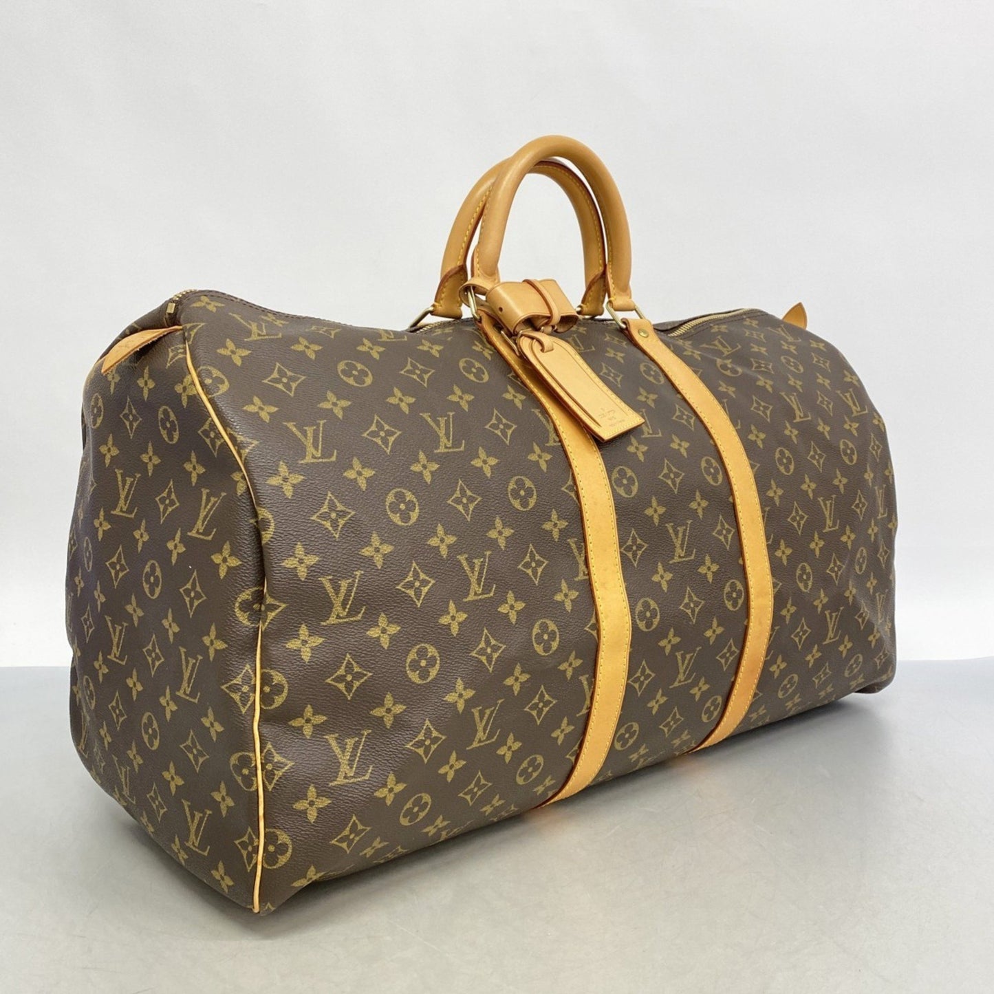 Louis Vuitton Monogram Keepall 55 Boston Bag M41424 Brown