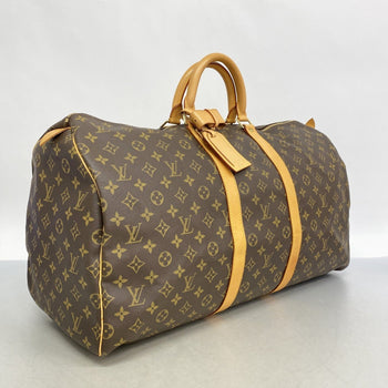Louis Vuitton Monogram Keepall 55 Boston Bag M41424 Brown