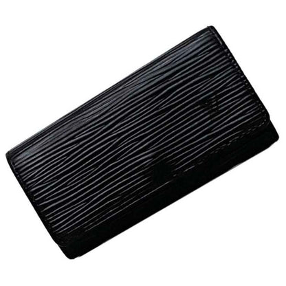 Louis Vuitton 4-Ring Key Case Multicle 4 Ec-22970 Black Noir Epi M63822 Leather Ca0012 Louis