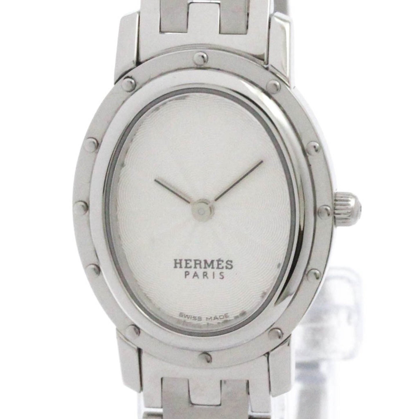 Hermes Clipper Oval Stainless Steel