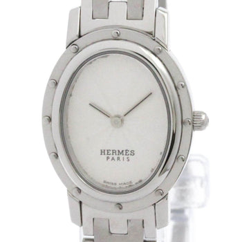 Hermes Clipper Oval Stainless Steel