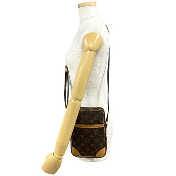 Louis Vuitton Danube Monogram Leather Mini Shoulder Bag/Pochette In Brown