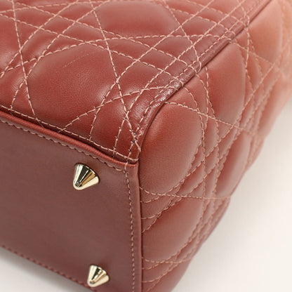 Christian Dior Dior Lady Dior Medium Handbag In Pink