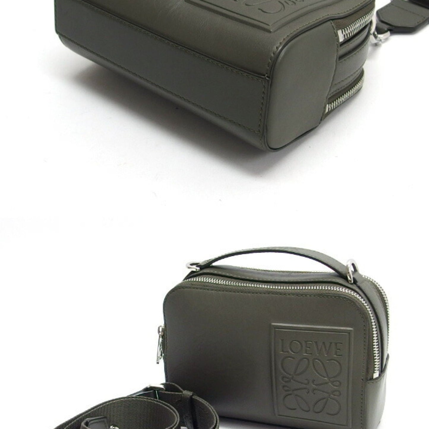 Loewe Satin Calf Mini Shoulder Bag Anagram Camera