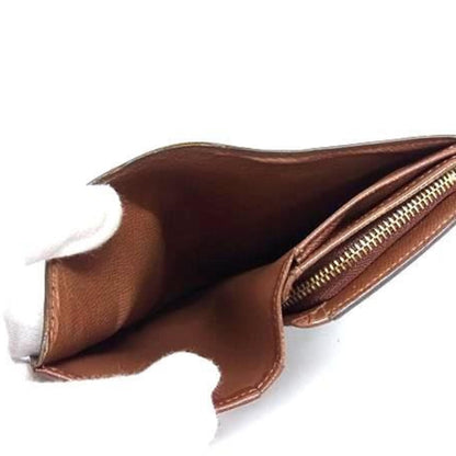 Louis Vuitton Monogram Porte Monnaie Bi-Tresor Wallet M61730 Brown Leather