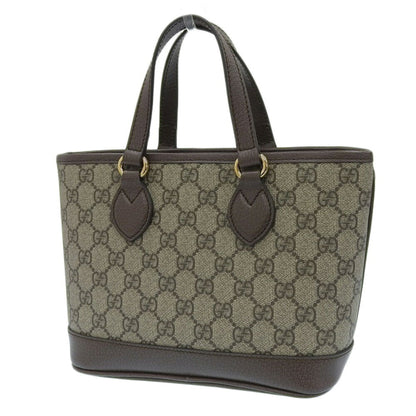 Gucci Mini Tote 811716 213317 Bag Gg Supreme Beige Brown Double G