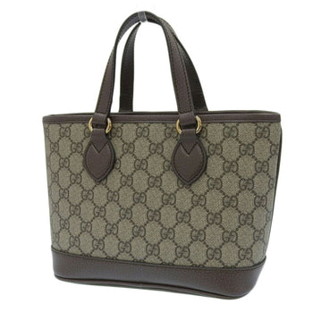 Gucci Mini Tote 811716 213317 Bag Gg Supreme Beige Brown Double G