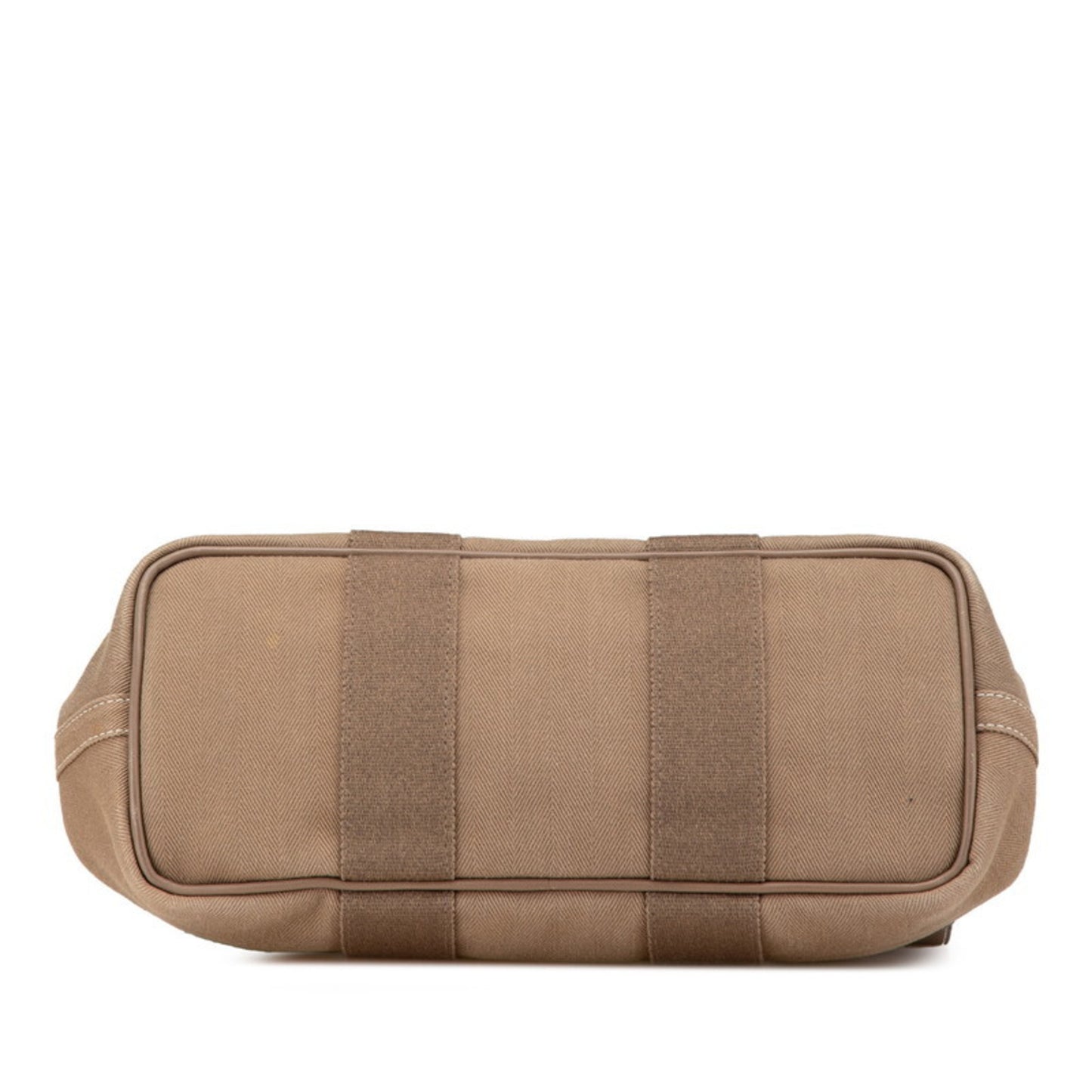 Hermes Herms Valparaiso Pm Handbag In Etoupe Greige Toile Chevron Swift