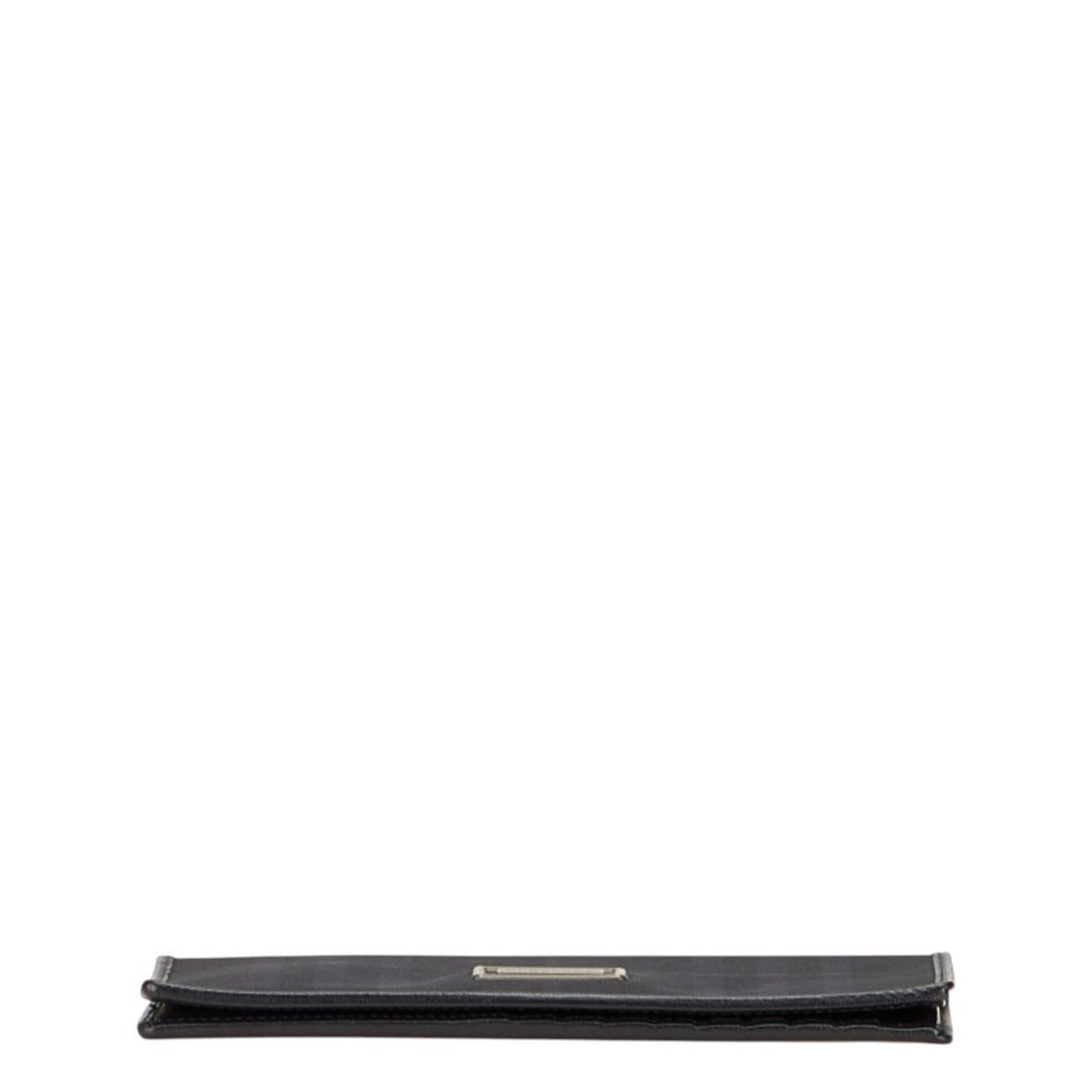 Burberry Check Long Wallet In Black