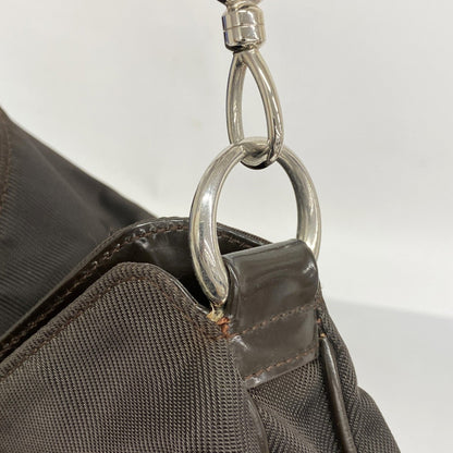 Gucci Bamboo Handbag 001 1781 1577 Nylon Dark Brown 2-Way Bag