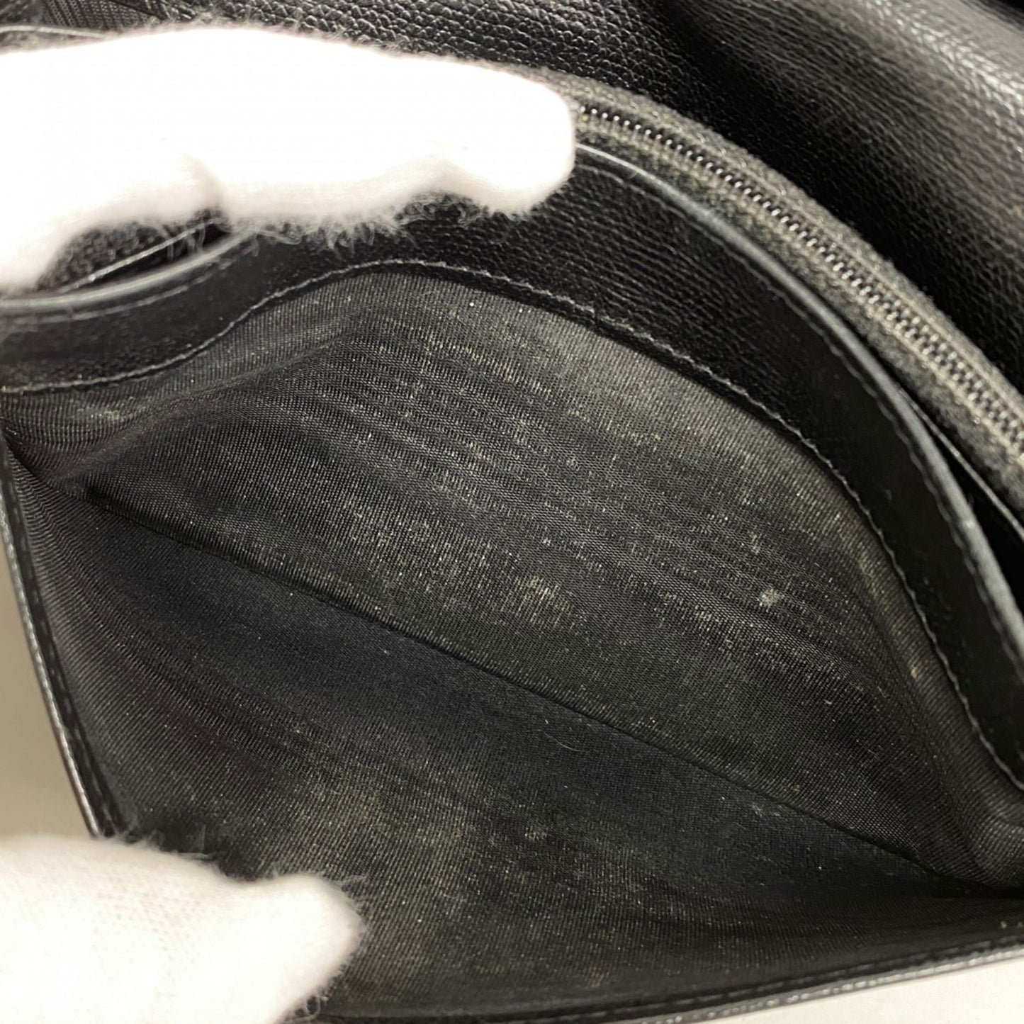 Chanel Coco Button Leather Long Wallet Black