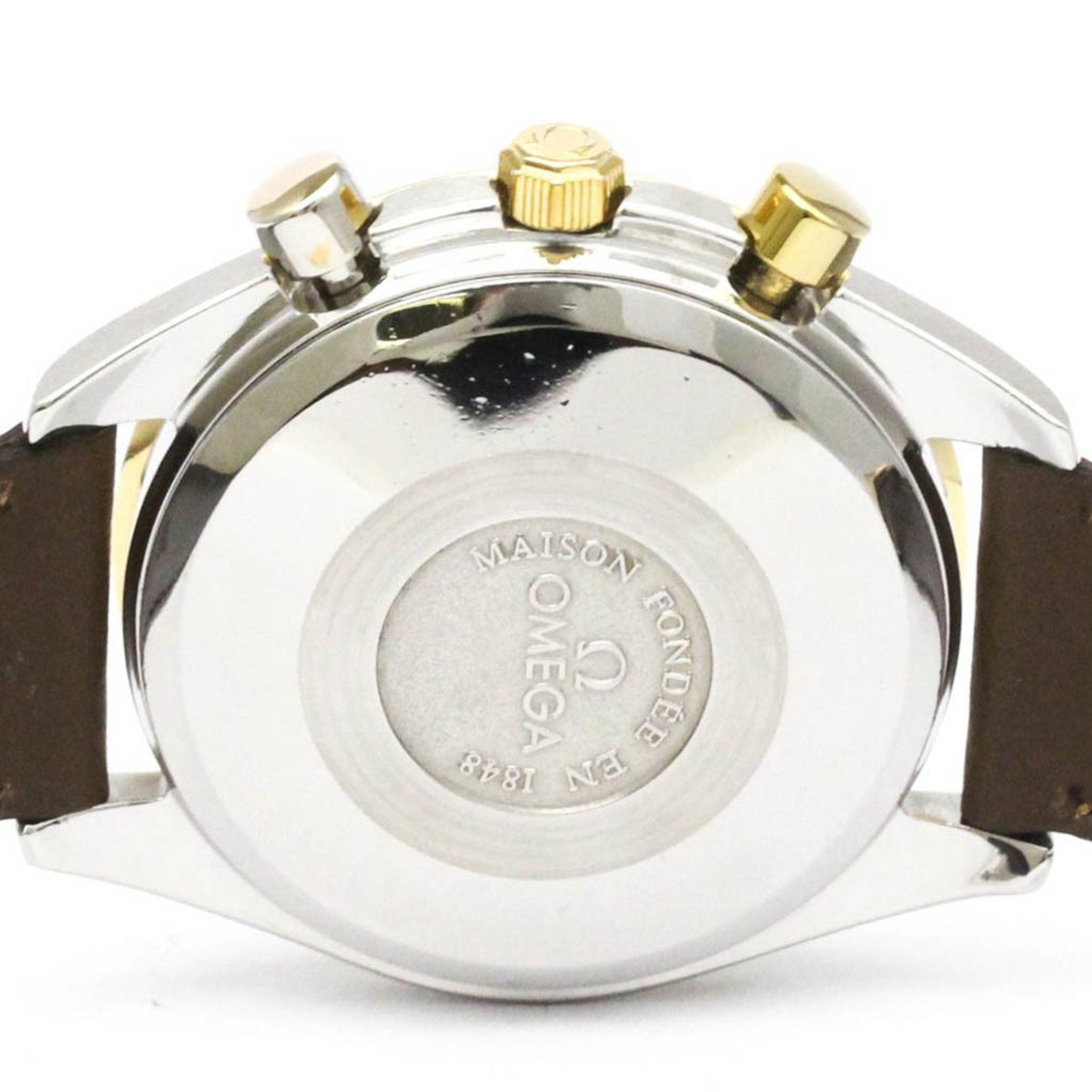 Omega Speedmaster Triple Date Moonphase 18K Gold Watch 175.0034 Polished