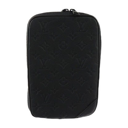 Louis Vuitton Utility Side Bag Shoulder M53298 Taurillon Leather Black Orange Body Pouch Vuitton
