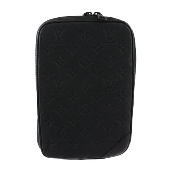 Louis Vuitton Utility Side Bag Shoulder M53298 Taurillon Leather Black Orange Body Pouch Vuitton