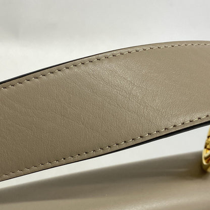 Fendi Canayeff Leather Handbag In Beige