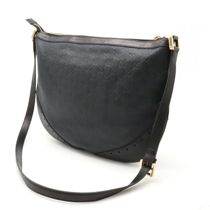 Gucci Guccissima Shoulder Bag Leather Black 145991