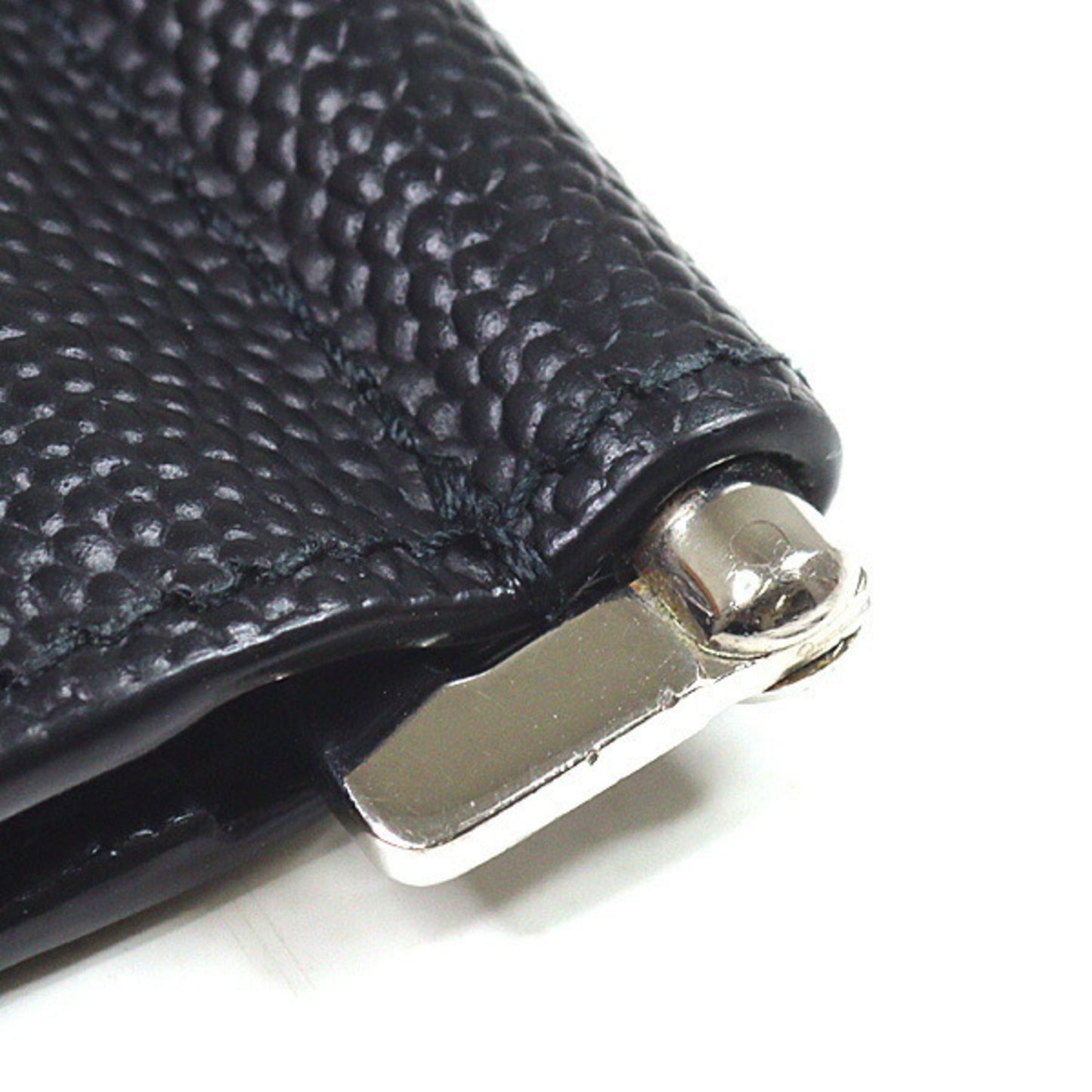 Saint Laurent Paris Bill Clip Wallet In Grained Leather