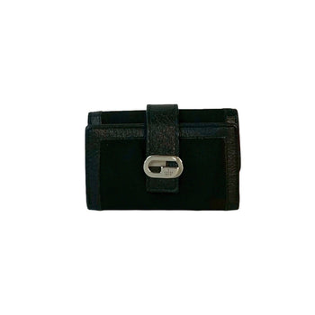 Gucci G Logo Engraved Leather And Nylon Tri-Fold Key Case With Holder