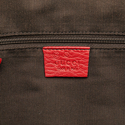 Gucci Webbing Line Handbag/Shoulder Bag 2-Way 420023 Red Leather