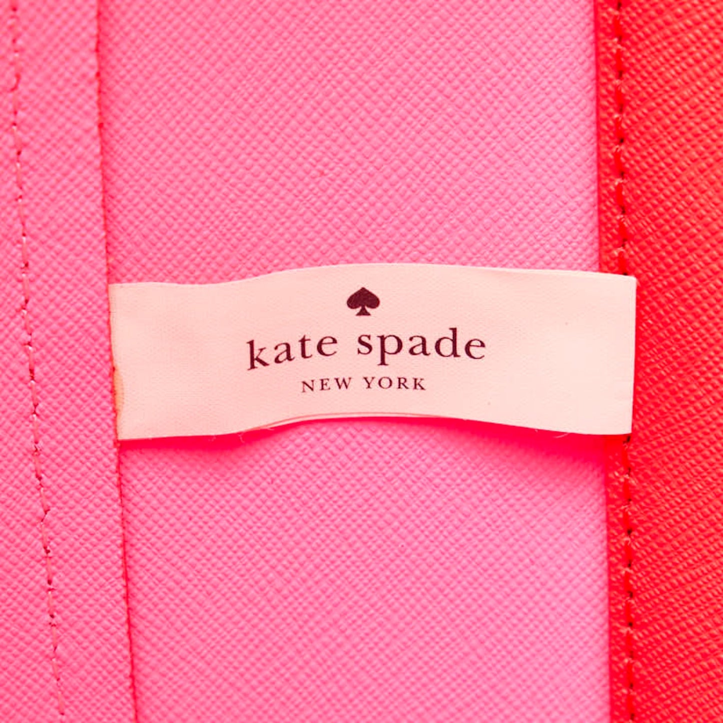 Kate Spade Hello Punching Handbag Tote Bag Red Rubber