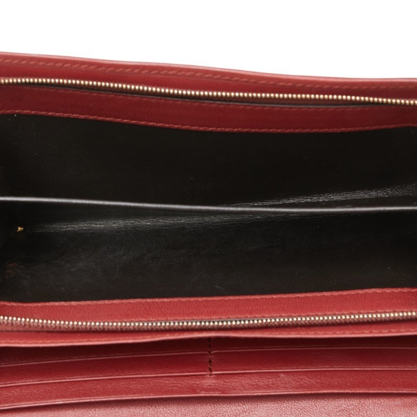 Gucci Diamante Interlocking Long Wallet 204836 Beige Red Canvas Leather