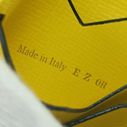 Valextra Zip-Around Card Holder V8L34 In Yellow Grained Calfskin For Men And Women