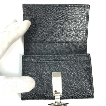 Bvlgari 30420 Bifold Business Card Holder Pass Case Card Case Black