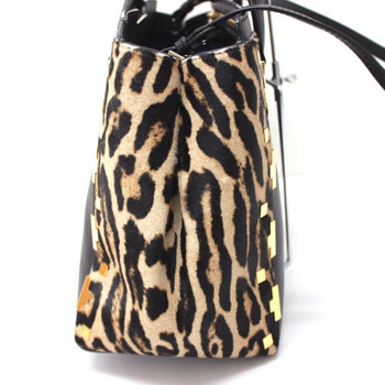 Jimmy Choo Leopard Handbag Shoulder Bag Leather Pony