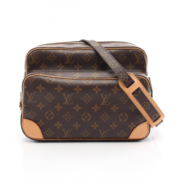 Louis Vuitton Nile Shoulder Bag Coated Canvas Leather Monogram