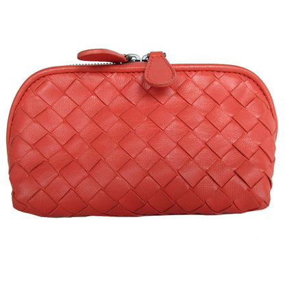 Bottega Veneta Pouch Bag Intrecciato Leather Orange Pink