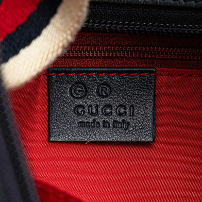 Gucci Sherry Line Handbag 263757 Navy Canvas Leather