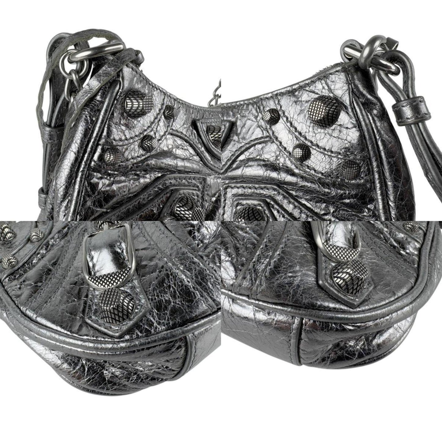 Balenciaga Lucagol Mini Shoulder Bag In Silver