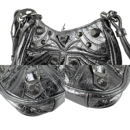 Balenciaga Lucagol Mini Shoulder Bag In Silver