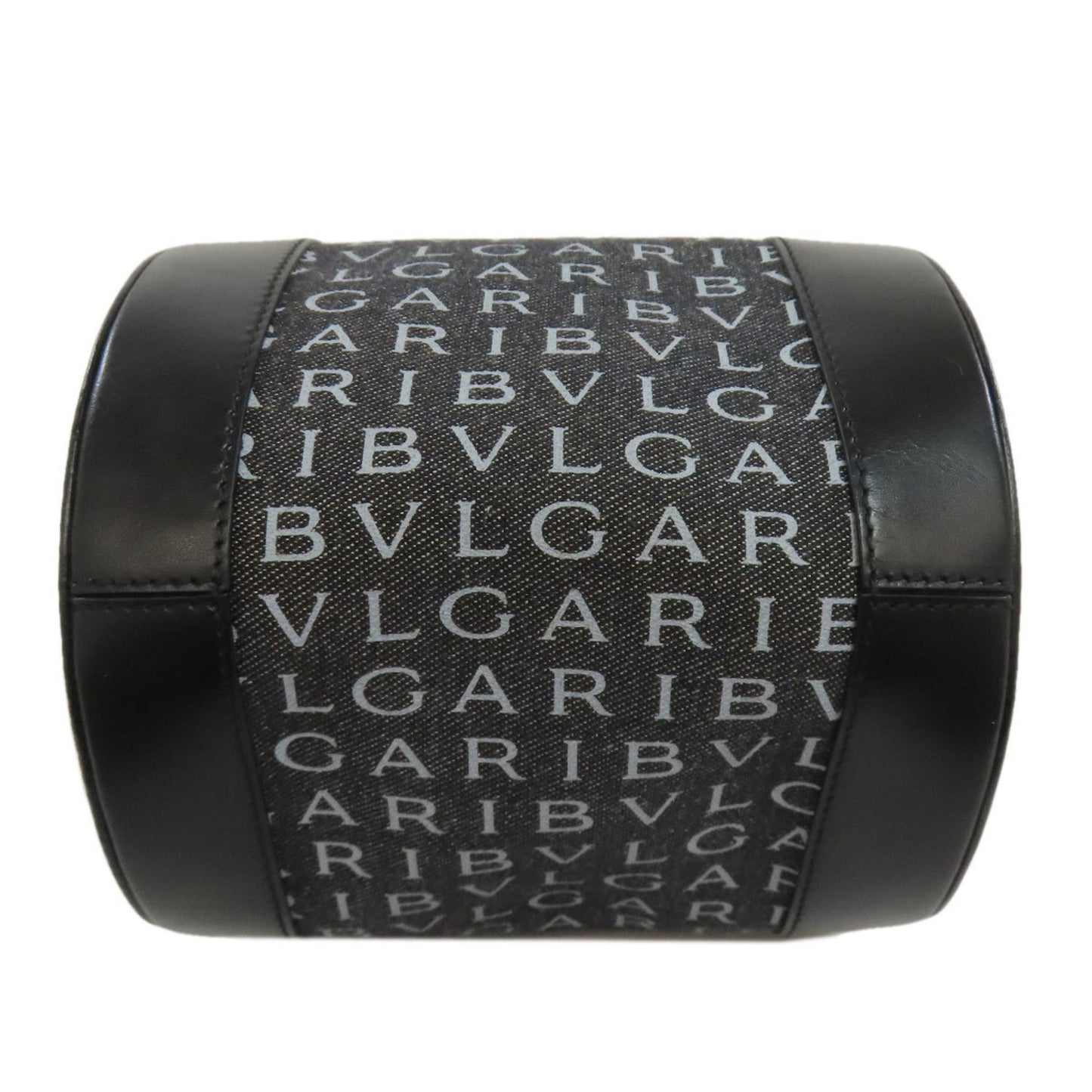 Bvlgari Drum Bag Logomania Handbag Canvas