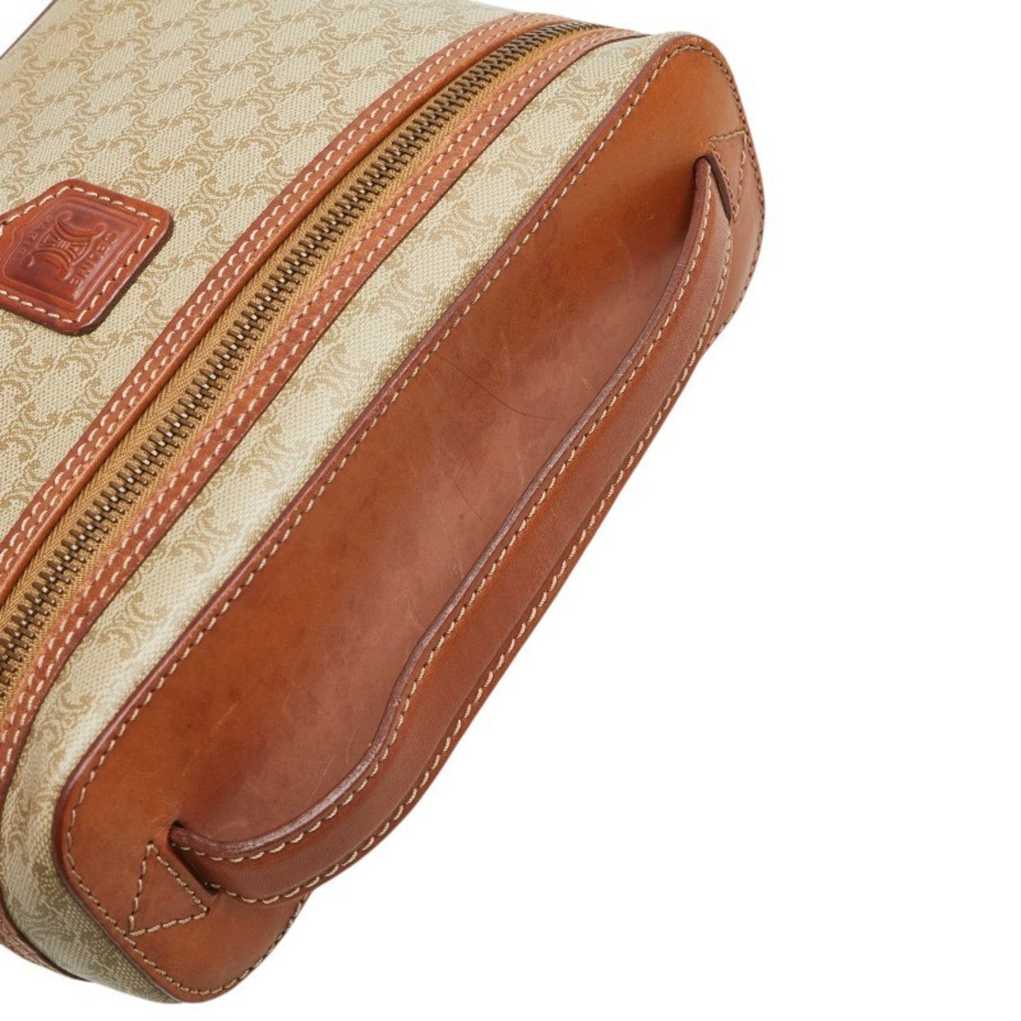 Celine Macadam Vanity Bag In Beige