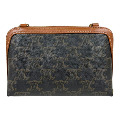 Celine Triomphe Shoulder Bag Coated Canvas 10E382Cbx.04Lu Brown