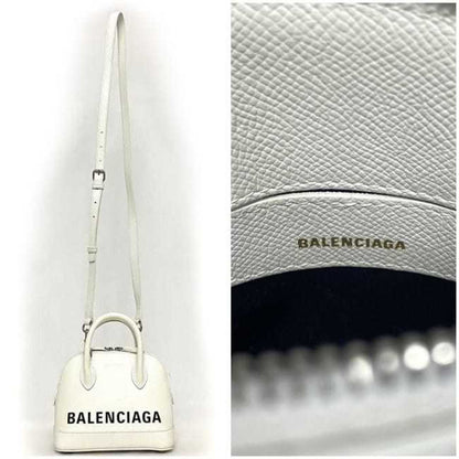 Balenciaga 2Way Bag Ville Small Xxs White Black Everyday 550646 Shoulder Handbag Leather Balenciaga
