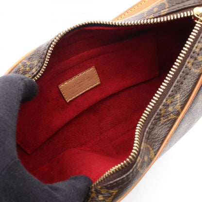 Louis Vuitton Pochette Croissant Shoulder Bag In Coated Canvas And Leather With Monogram Design