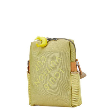 Louis Vuitton Damier Geant Weatherly Lv Cup Shoulder Bag M80636 Yellow Brown Canvas Leather