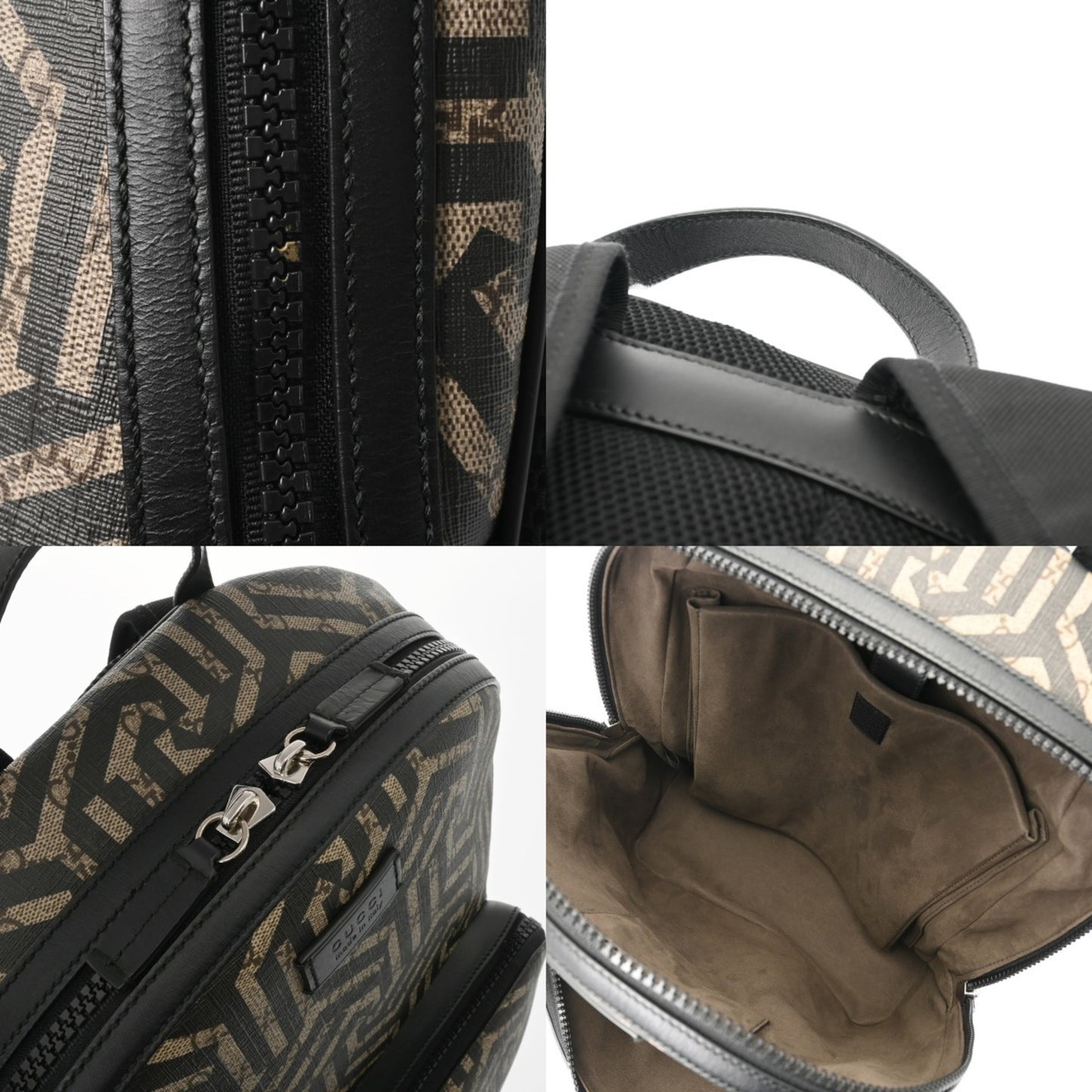 Gucci Guccissima Kaleido Backpack In Beige/Black (406370) -