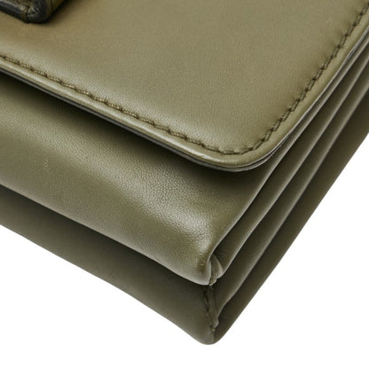 Valentino Garavani Studded Chain Shoulder Bag/Clutch Bag In Khaki