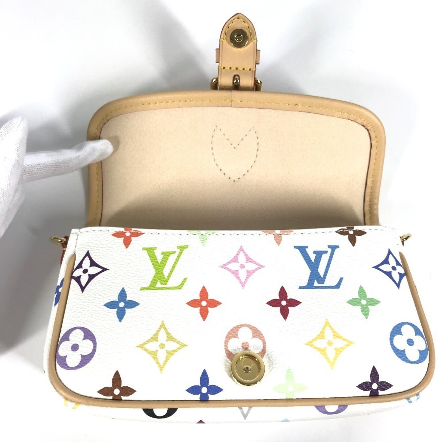 Louis Vuitton M14194 Monogram Multicolore Lv X Tm Nano Diane Murakami Collaboration Bag