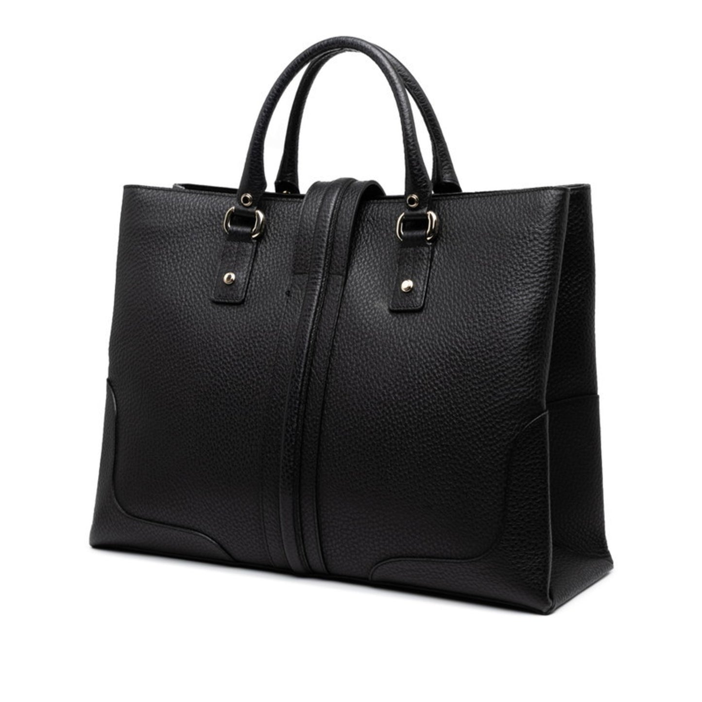 Gucci Tote Bag Handbag 130994 Black Leather