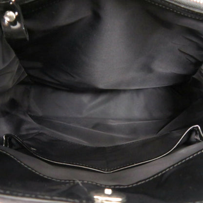 Tiffany Nylon/Patent Leather Black Tote Bag