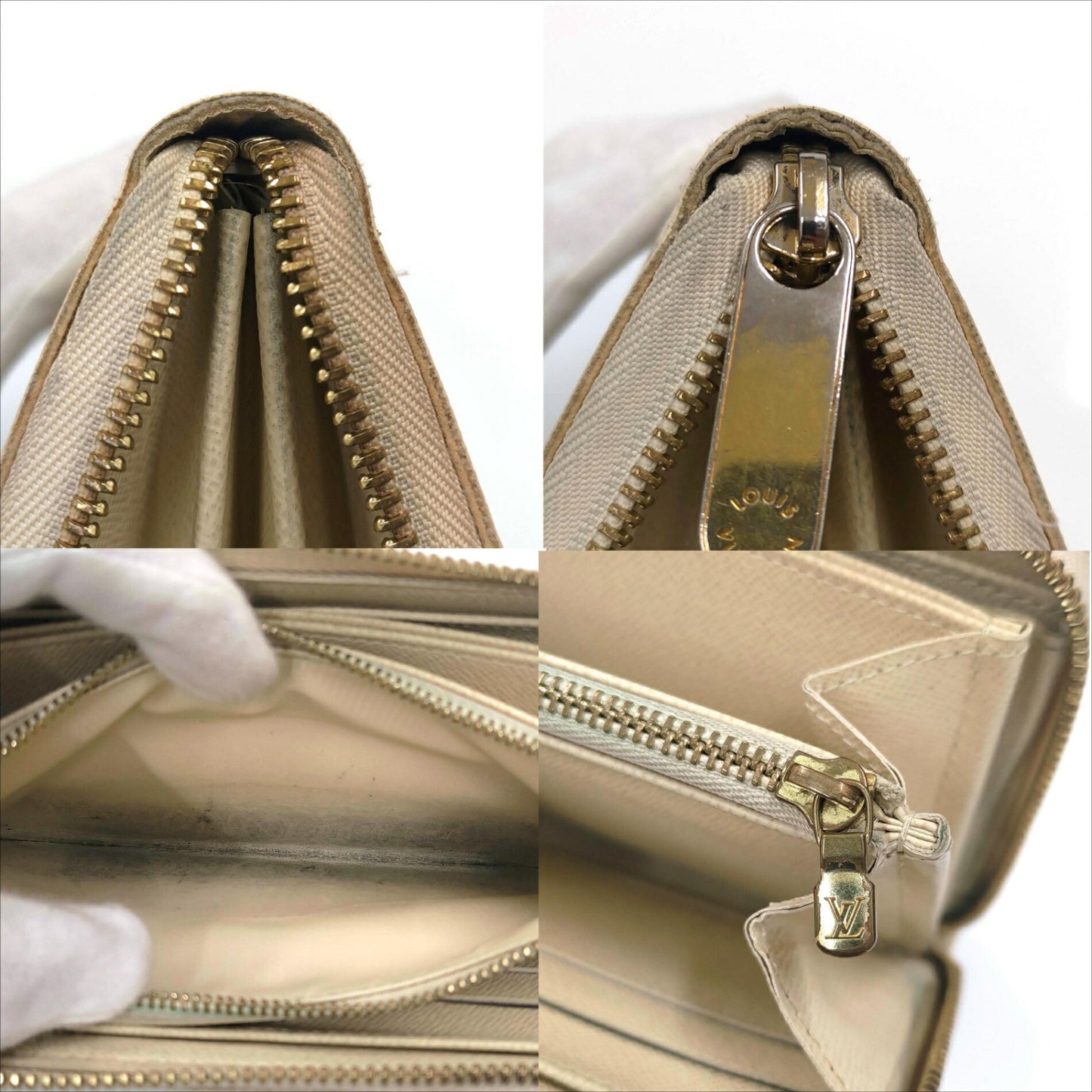 Louis Vuitton Damier Azur Zippy Wallet N60019 Long Round Ja-24953